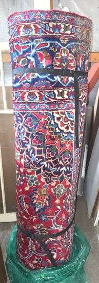 Hand-Knotted Wool Oriental Rug, Red, 9'x12' - Metzger Property Services ...