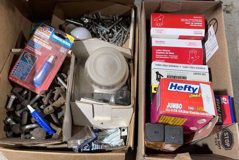 Hardware, Fasteners, Gloves, Wax Paper Lot - Metzger Property Services, LLC
