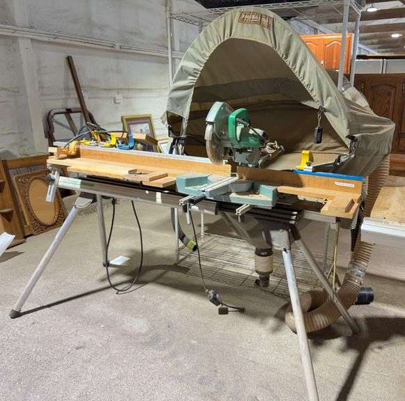 Hitachi UU610 Workstation Hitachi compound miter saw and Rousseau 5000 ...