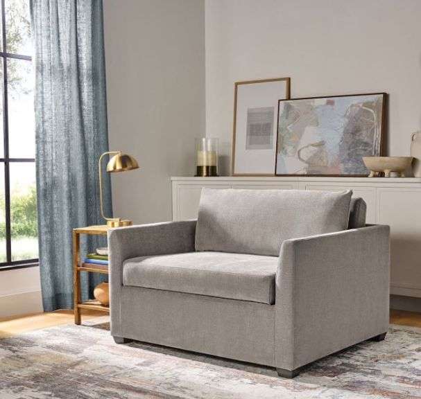 Gray Upholstered Sleeper Accent Chair by Member’s Mark-47.75×41.5×32.75 ...