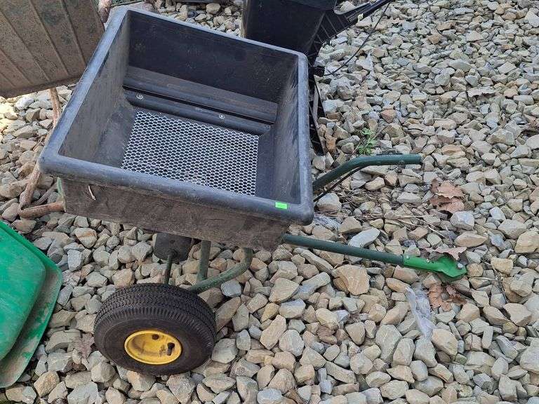 Metal and Plastic Wheelbarrow with Two Wheels and Mesh Screen 30″x40 ...