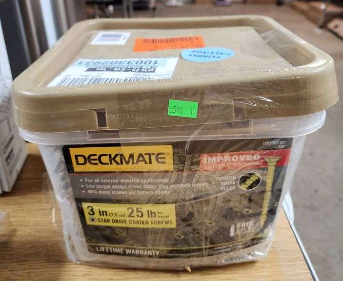 Bucket of Deckmate 3-Inch Star Drive Coated Screws, 25 lbs - Metzger ...