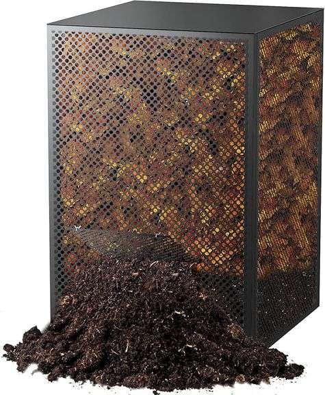- Compost Bin Outdoor - Large 93-Gal Galvanized Steel Perforated Sheet ...