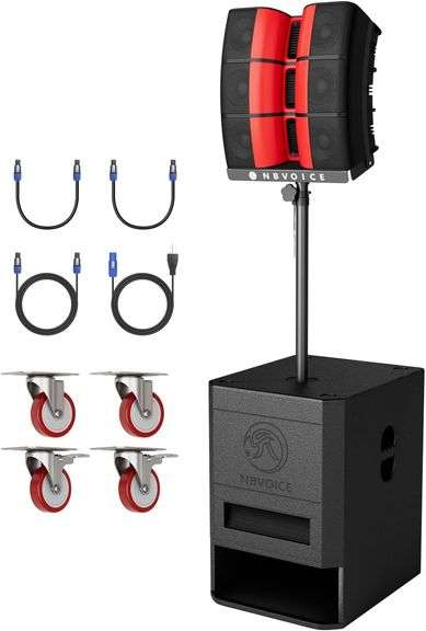 NBVOICE - 2400W PA Speaker System w/ 15 Sub | 131dB Zero-Distortion ...