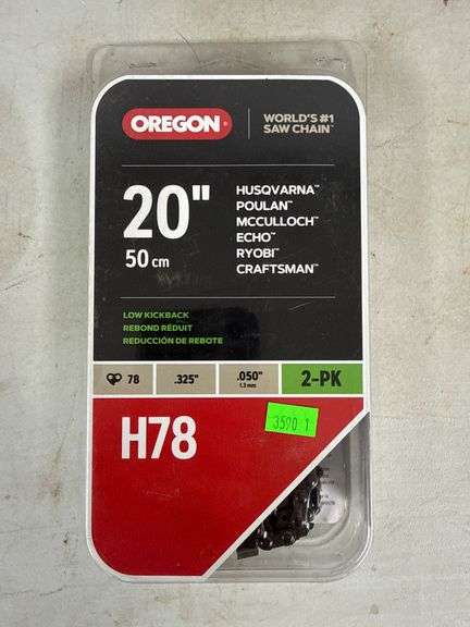 Oregon 20-Inch H78 Chainsaw Chain for Husqvarna, Poulan, and Others ...