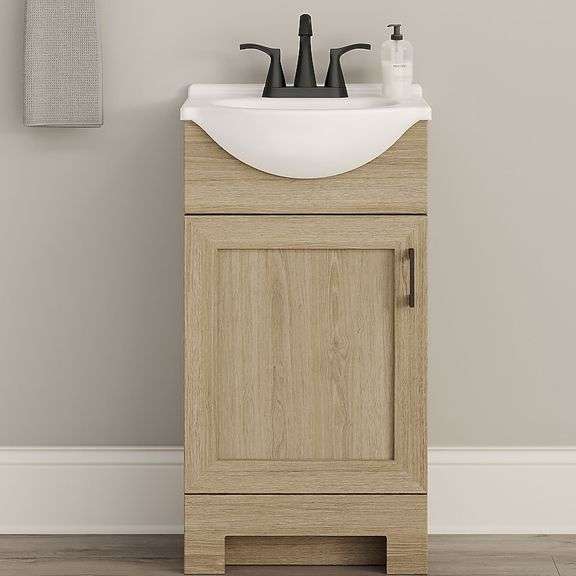 PROJECT SOURCE - Project Source Euro 18-in Sandstone Single Sink ...