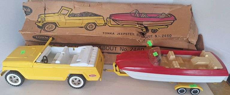 Tonka Jeepster Runabout With Boat and Box