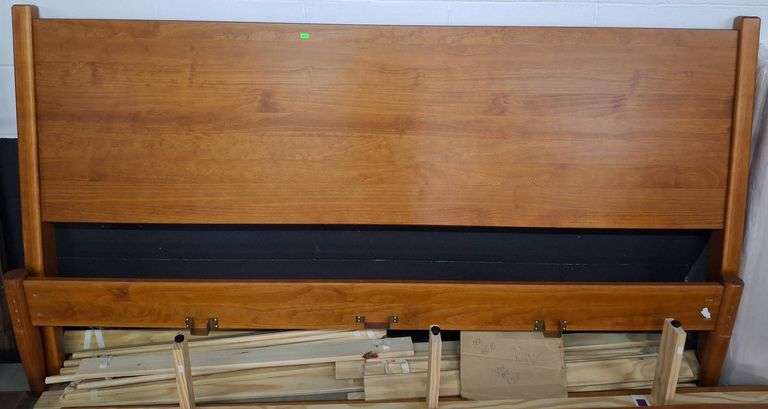 King-Size Headboard with Frame Components in Wood Finish
