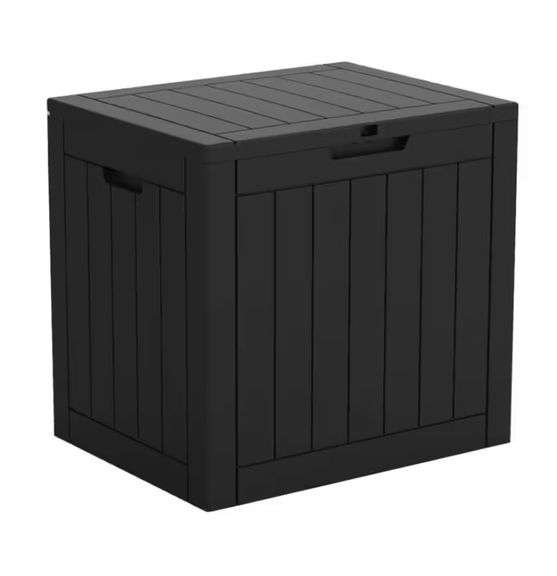 Deck Box 31 Gallon, Black, 22x20x22