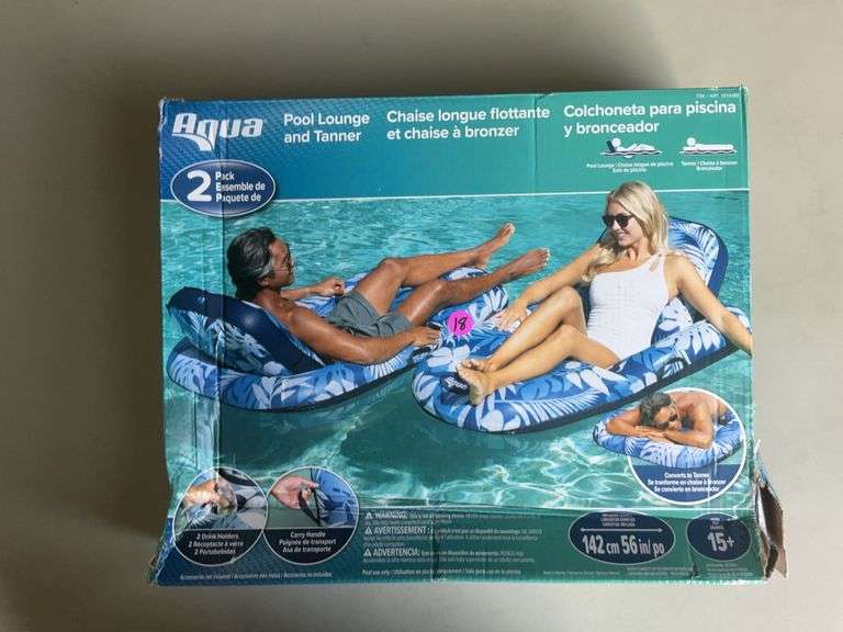 2 Pack Aqua Pool Lounge and Tanner