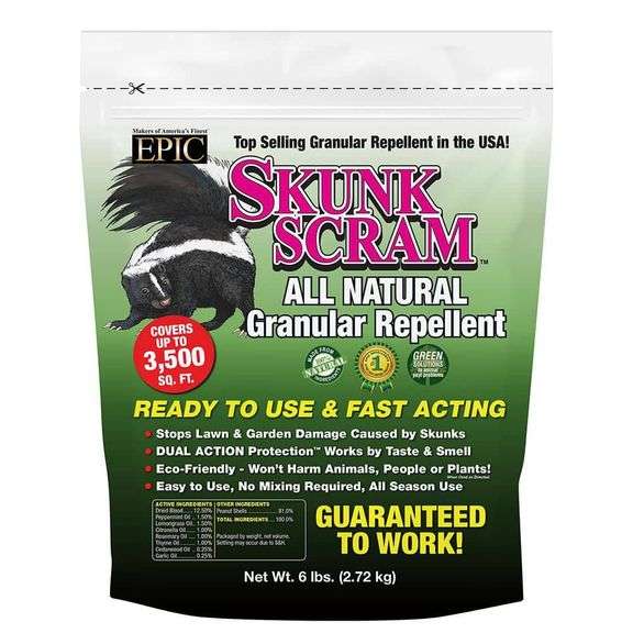 EPIC REPELLENTS - SKUNK 6 LBS. REPELLENT GRANULAR SHAKER BAG (6 PACK)