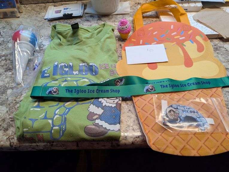 Igloo Ice Cream in Silver Lake, IN Goody Bag - $25 Gift Card and T-Shirt