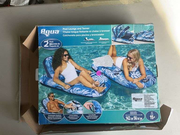 2 Pack Aqua Pool Lounge and Tanner