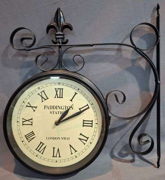 Paddington Station Double-Sided Wall Clock, 16x17"