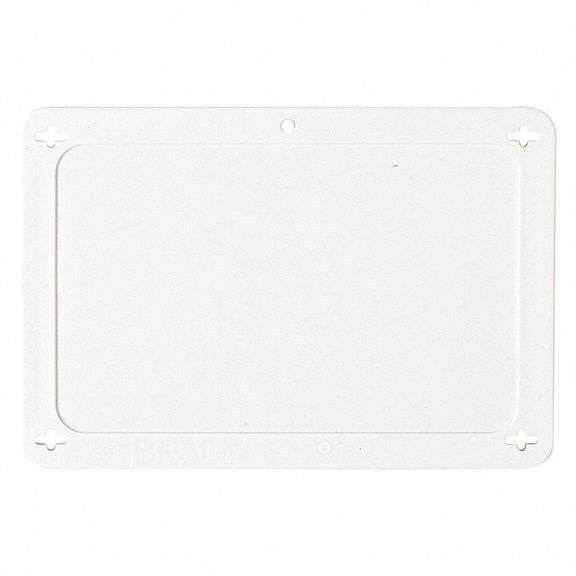 BRADY - BRADY BLANK TAG: PLASTIC, WHITE, RECTANGLE, 4 5/7 IN X 3 1/5 IN
