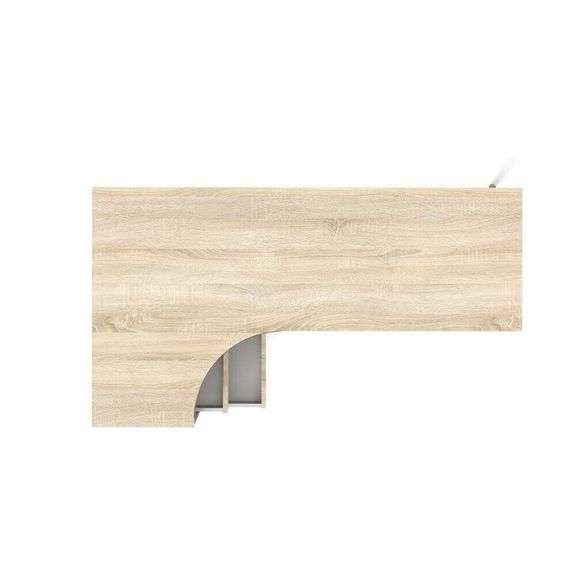 TVILUM - TVILUM DIANA 2 DRAWER, 3 SHELF DESK, WHITE/OAK . ( L-SHAPED DESK TOP ONLY)