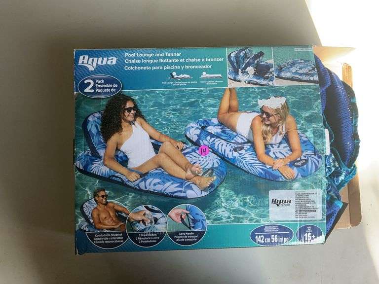 2 Pack Aqua Pool Lounge and Tanner