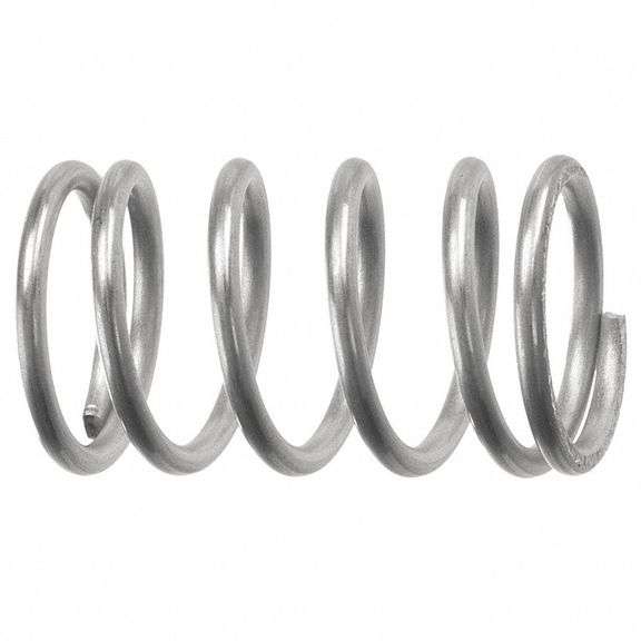 SPEC - COMPRESSION SPRING: 302 STAINLESS STEEL, CYLINDRICAL SHAPE, CLOSED, GROUND END, 1/2 IN LNG, 10 PK