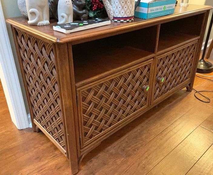 Wood Storage Console Table-No Contents; 47"x18"x27”