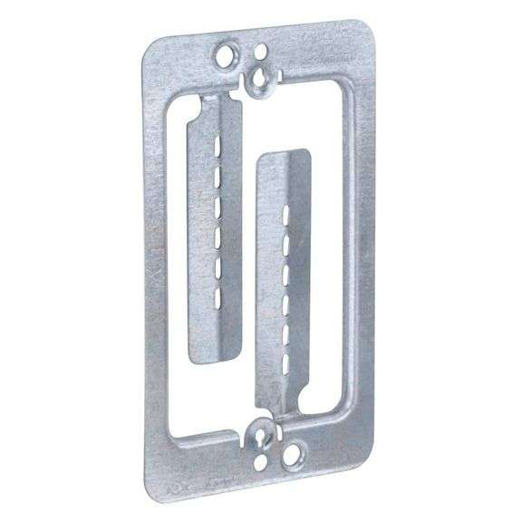 SOUTHWIRE - 4-1/4 IN. L X 2-1/2 IN. W METALLIC STEEL SINGLE-GANG LOW-VOLTAGE DEVICE MOUNTING BRACKET ACCESSORY FOR BOX (2-PACK)