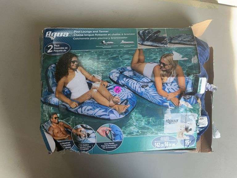 2 Pack Aqua Pool Lounge and Tanner