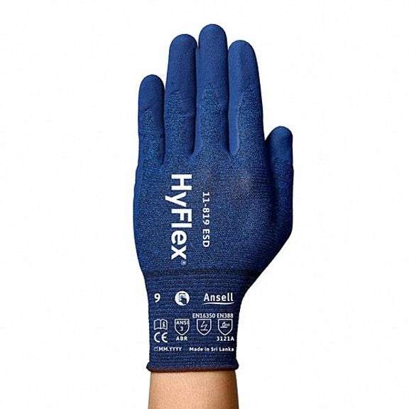 HYFLEX - HYFLEX HYFLEX 11-819 LIGHT DUTY MULTI-PURPOSE GLOVES: S ( 7 ), SANDY, FORTIX(TM) FOAM NITRILE, 2 RIGHT HAND GLOVES
