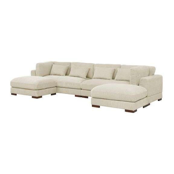 LATITUDE RUN® - CROY 4 - PIECE CORDUROY SECTIONAL( ONLY OTTOMAN)