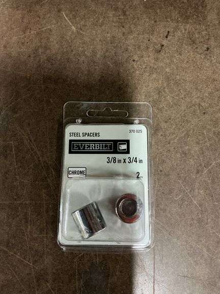 EVERBILT - 3/8 IN X 3/4 IN, CHROME STEEL SPACERS, 2 PK