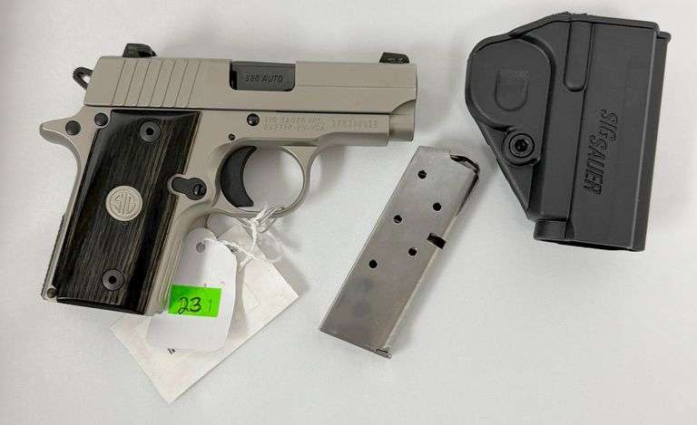 Sig Sauer P238 .380 ACP Pistol with Night Sights, Hard Case, Magazine and Holster