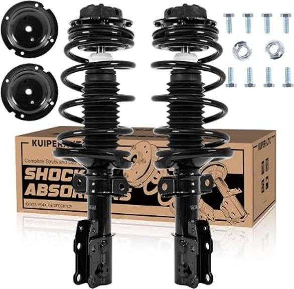 KUIPERAUTO - FRONT COMPLETE STRUTS COIL SPRING ASSEMBLY 172203 COMPATIBLE WITH 2003-2007 SATURN ION 2.2L 2.4L FWD REPLACEMENT SHOCK ABSORBERS
