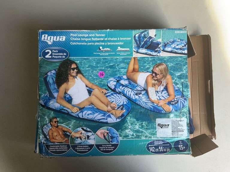2 Pack Aqua Pool Lounge and Tanner