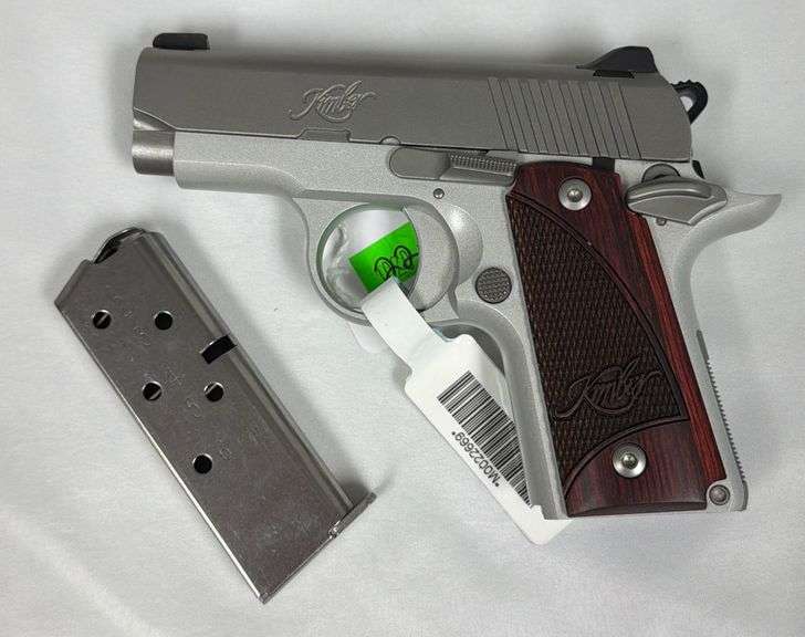 NIB Kimber Micro .380 ACP Pistol with Magazine, Wood Grips and Soft Case - Serial # M0022669