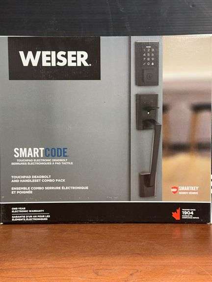 Weiser Smart Code Touchpad Electronic Deadbolt - Jardine Auctioneers Inc.