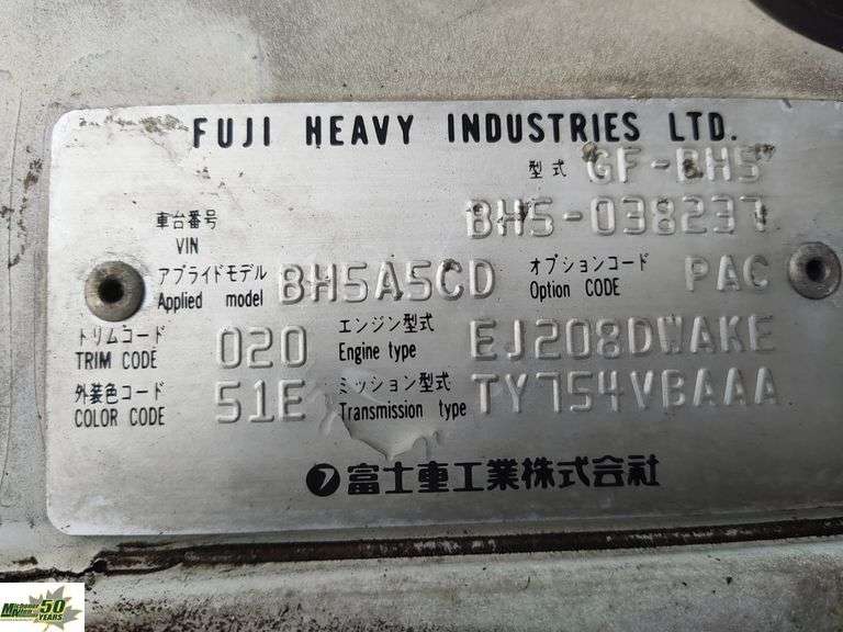 1999 Subaru Legacy GT B4 Wagon R-H-D AWD - Michener Allen