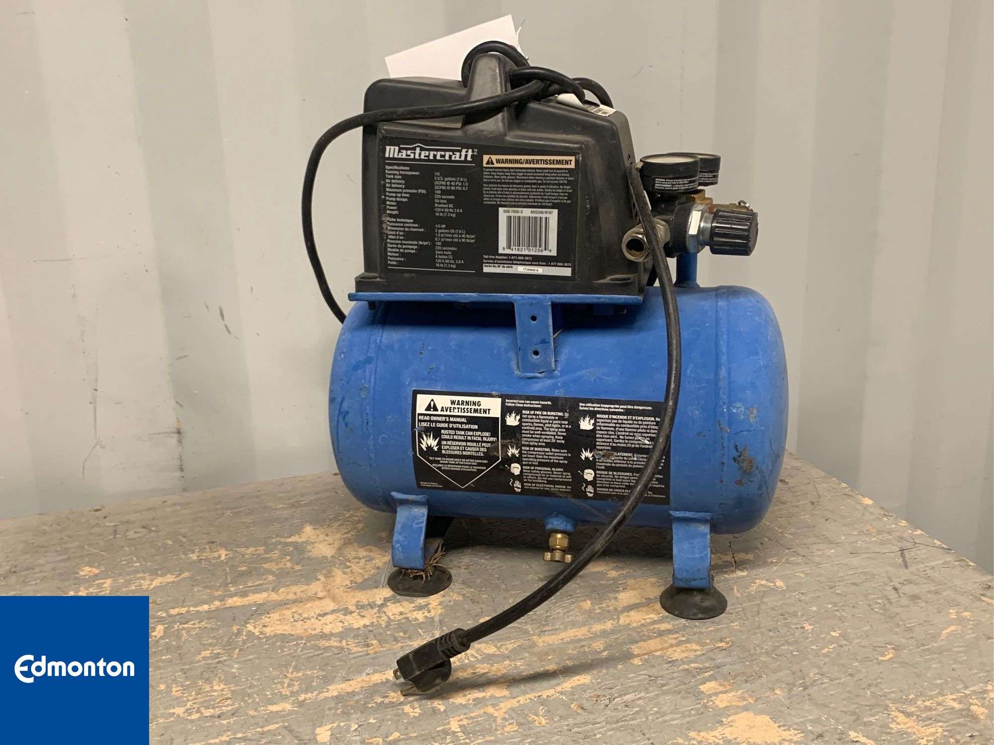 Mastercraft Electric Air Compressor - Qty 1 - Michener Allen
