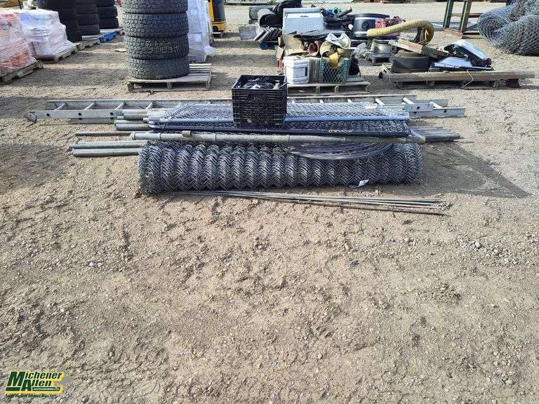 Various Chain Link Fencing Parts, Extension Ladder Michener Allen