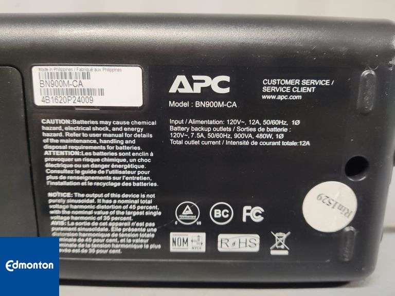 APC BackUPS Battery & Surge Protector Michener Allen Auctioneering Ltd