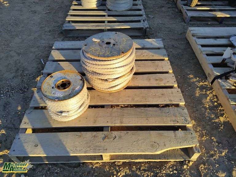 Pallte With Ropes Pallet with 2 Spools of Braided Rope - Michener Allen Auctioneering Ltd