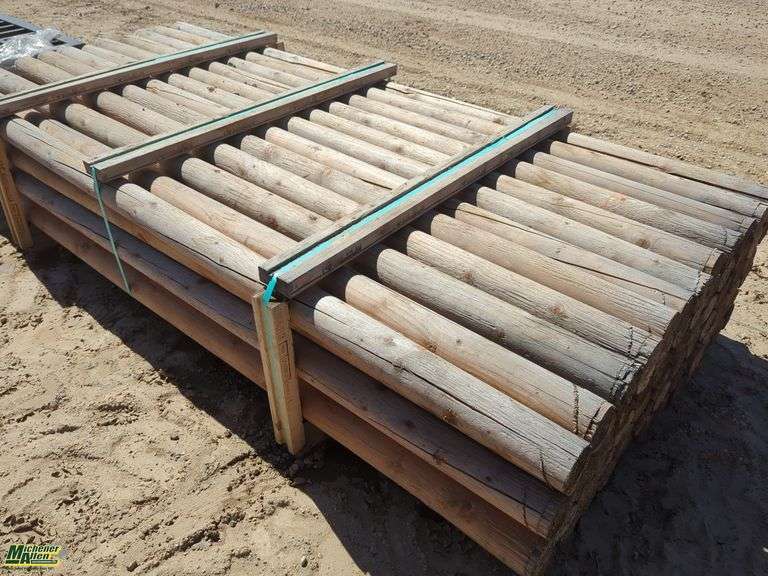 Douglas Fir Fencing Rails 8ft6in long 3.5in diameter Approximately 72 ...