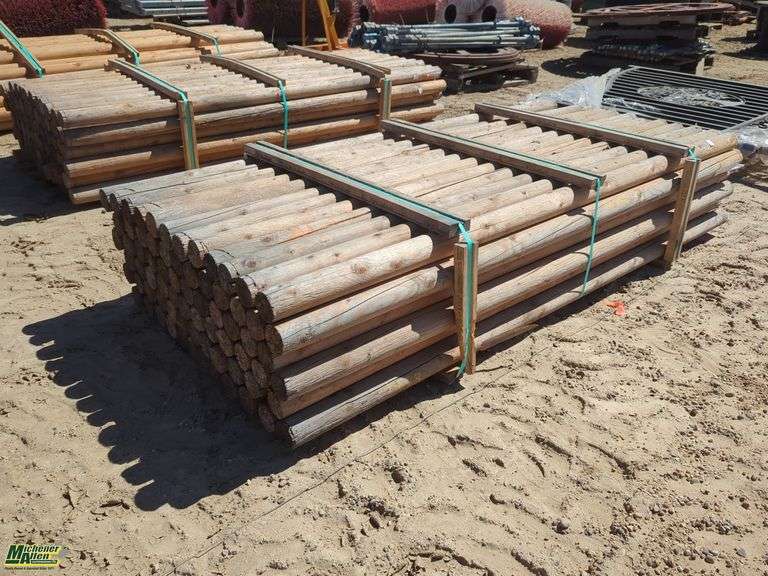 Douglas Fir Fencing Rails 8ft6in long 3.5in diameter Approximately 72 ...