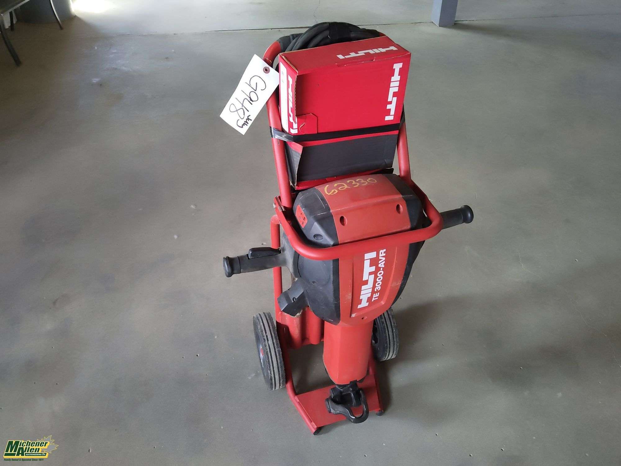 Hilti TE 3000-AVR Jack Hammer with Cart and Bits - Qty 1