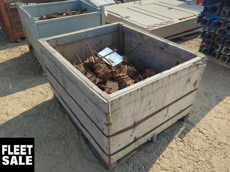 Crate of Metal plates with threaded rod - Qty 1 - Michener Allen ...