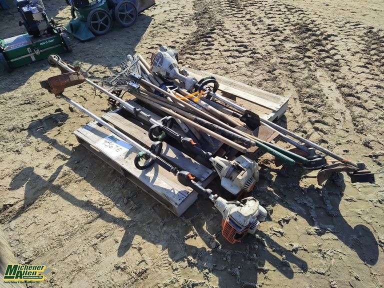 Pallet of Stihl String Trimmers, Rakes and Ice Scrapers - Michener ...