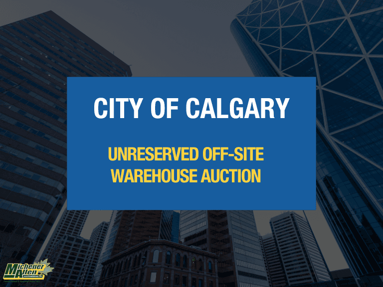 November 12, 2025 - City of Calgary Offsite Warehouse Auction