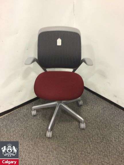 Steelcase Cobi Chair red and Grey