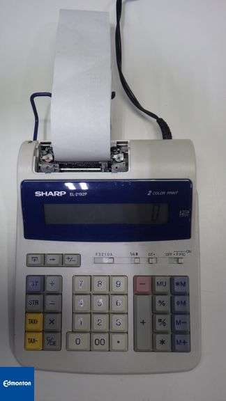 Sharp EL-2192P Adding Machine ***Ink faded, Missing top plastic piece***