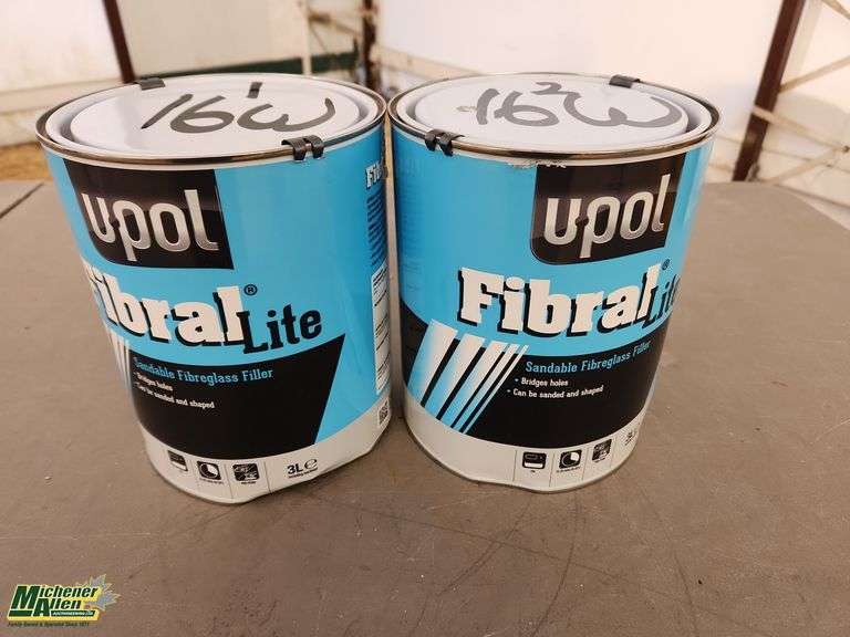 2 3 Litre Cans Of Upol Sandable Fiberglass Filler