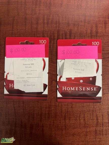 HomeSense gift cards