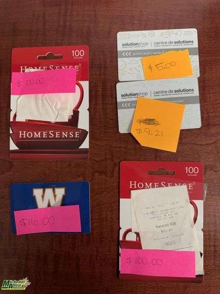 Miscellaneous gift cards