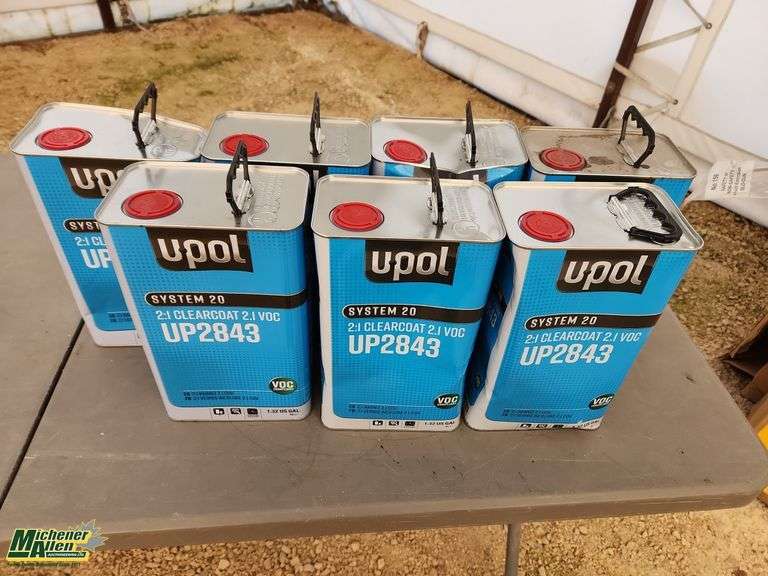 7 1.32 GallonCans of Upol 2:1 Clearcoat Some Cans Are Dented